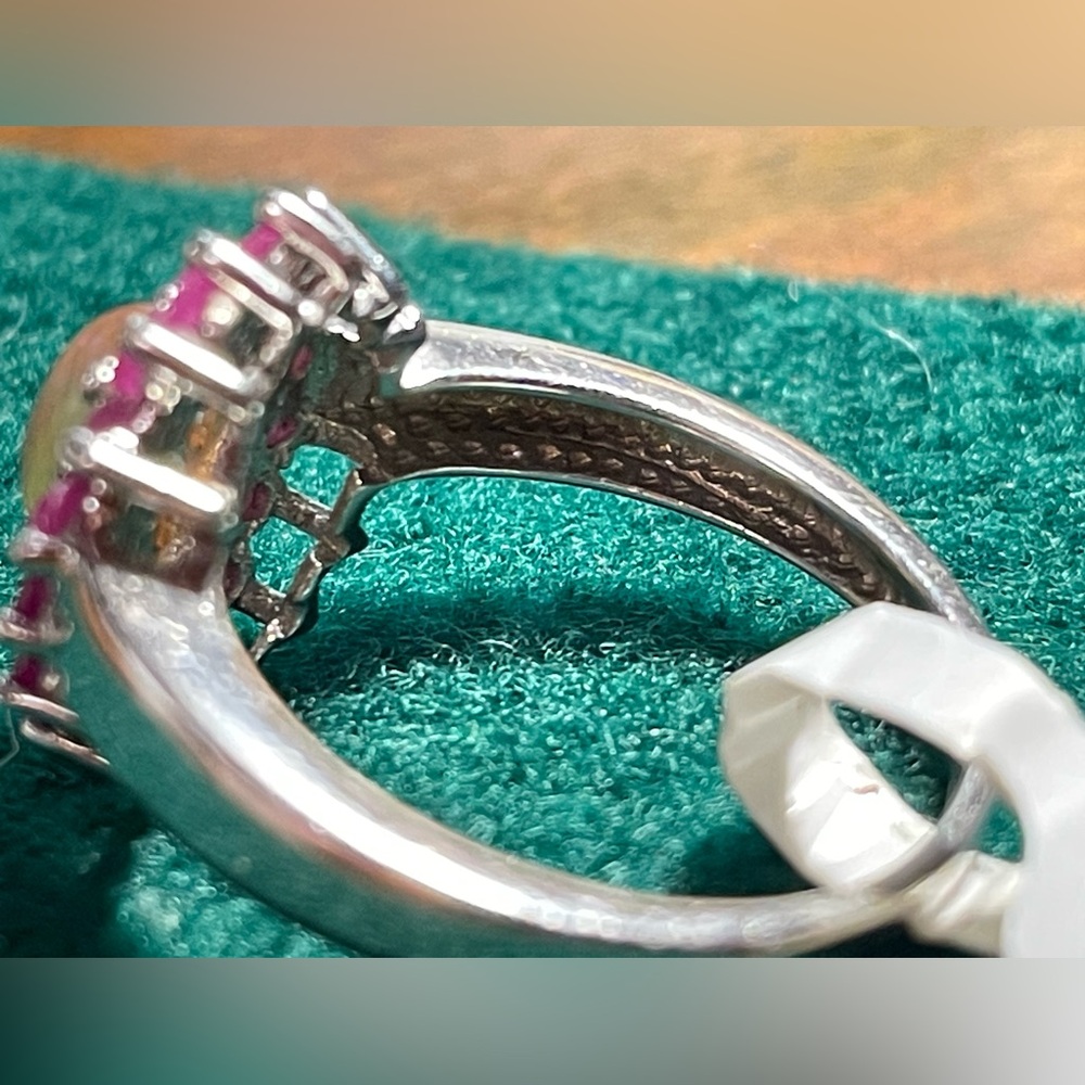 Real handcrafted gemstone ring Rthop ruby and wd. Handmade - Picture 9 of 13